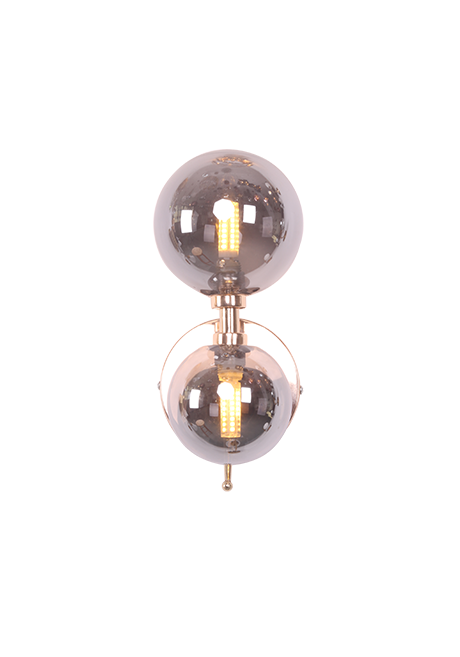 Balla Smoky 2-light Wall Lamp