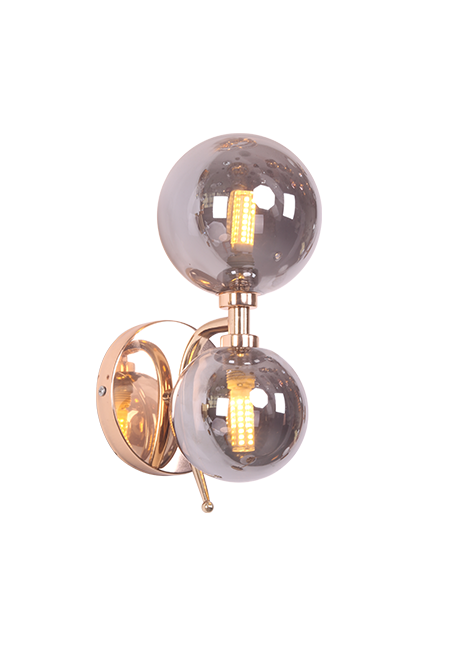 Balla Smoky 2-light Wall Lamp