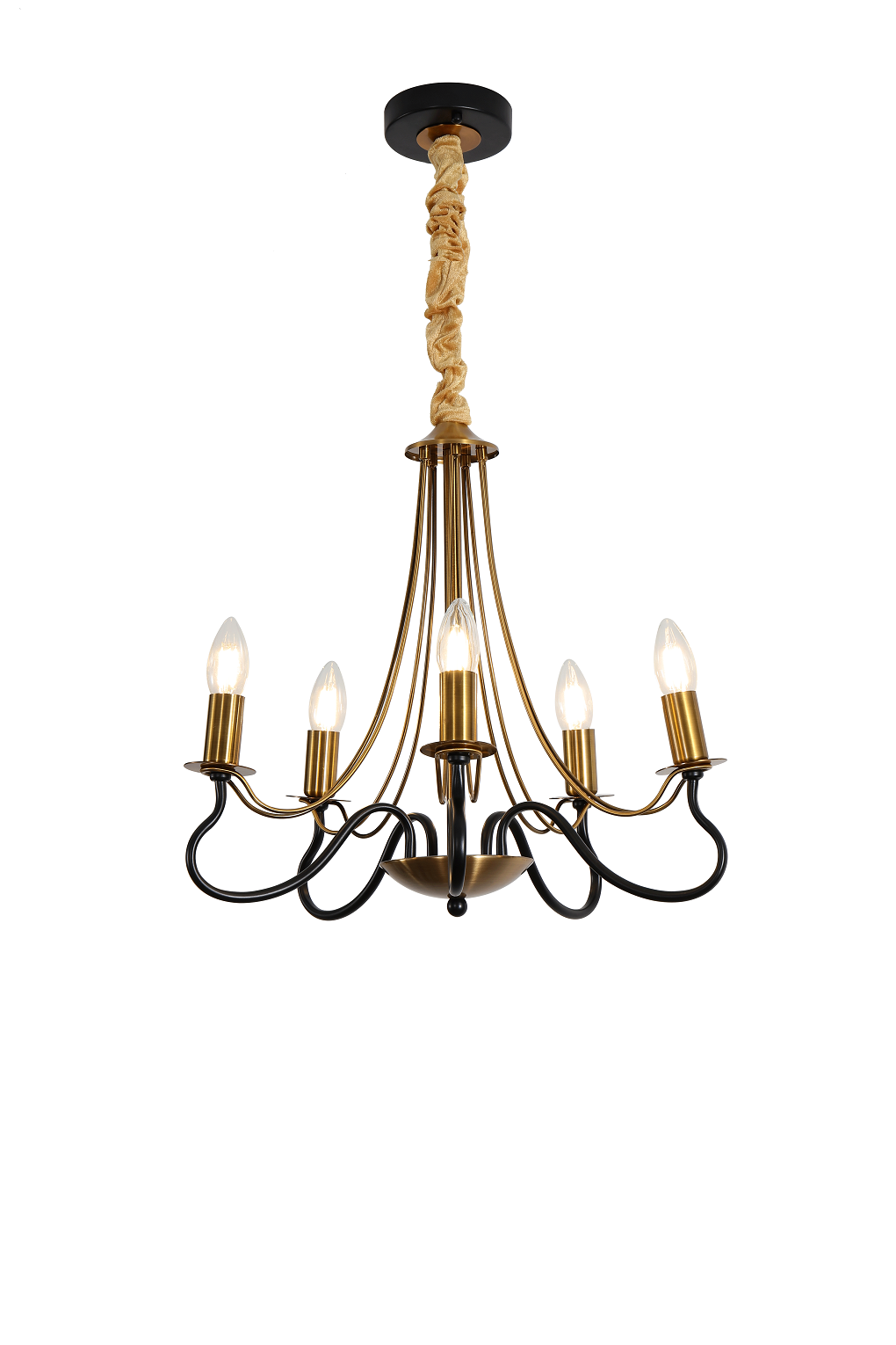 French Farmhouse design 6-Light krlus Chandelier