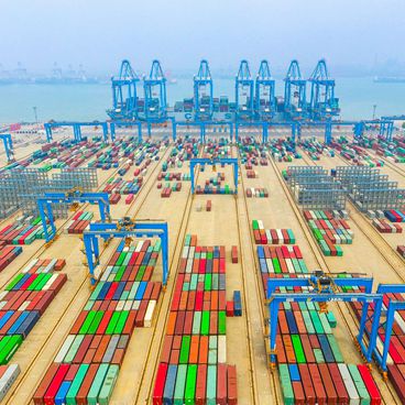 First class port construction promotion conference held in Qingdao