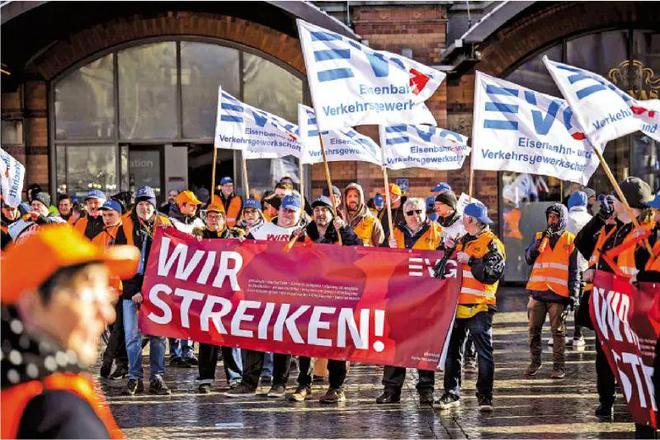 德国火车司机大罢工，最长6天，损失或达1亿欧元