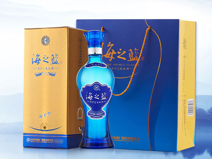 洋河藍色經典海之藍42度375ml*2瓶濃香型白酒禮盒裝