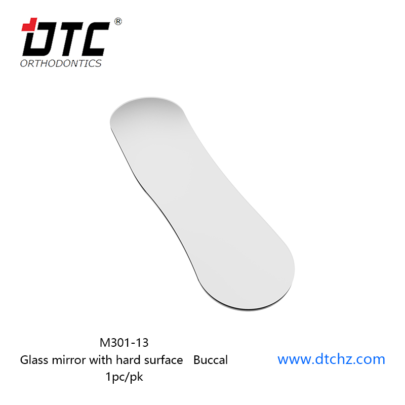 Glass mirror with hard surface