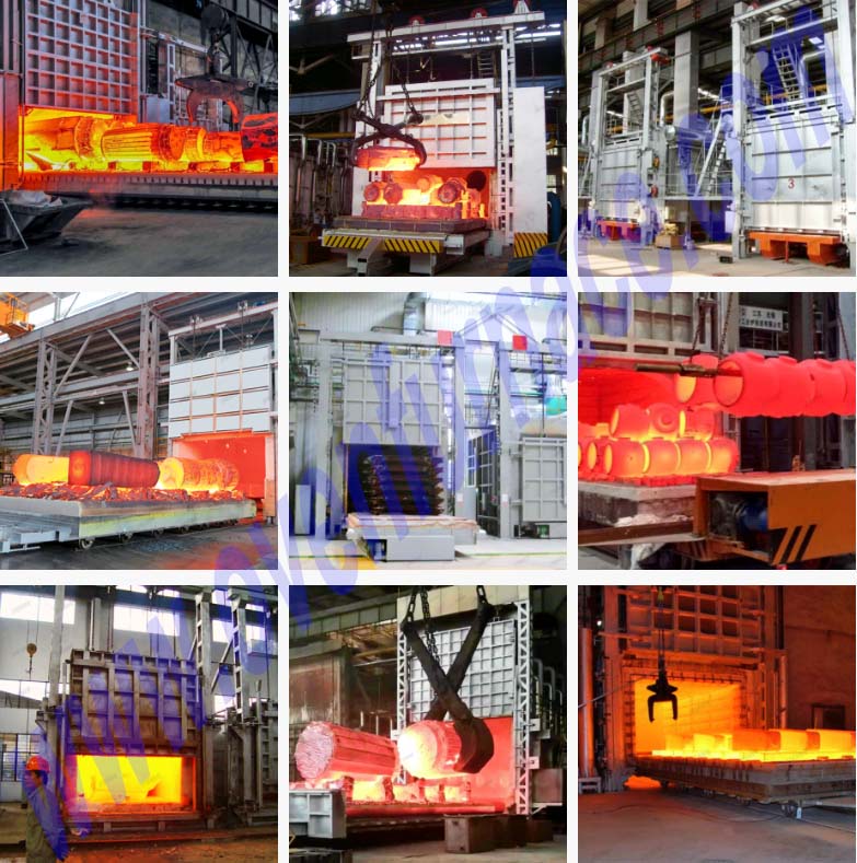 Trolley heat treatment furnace for Annealing Quenching Tempering Hardening