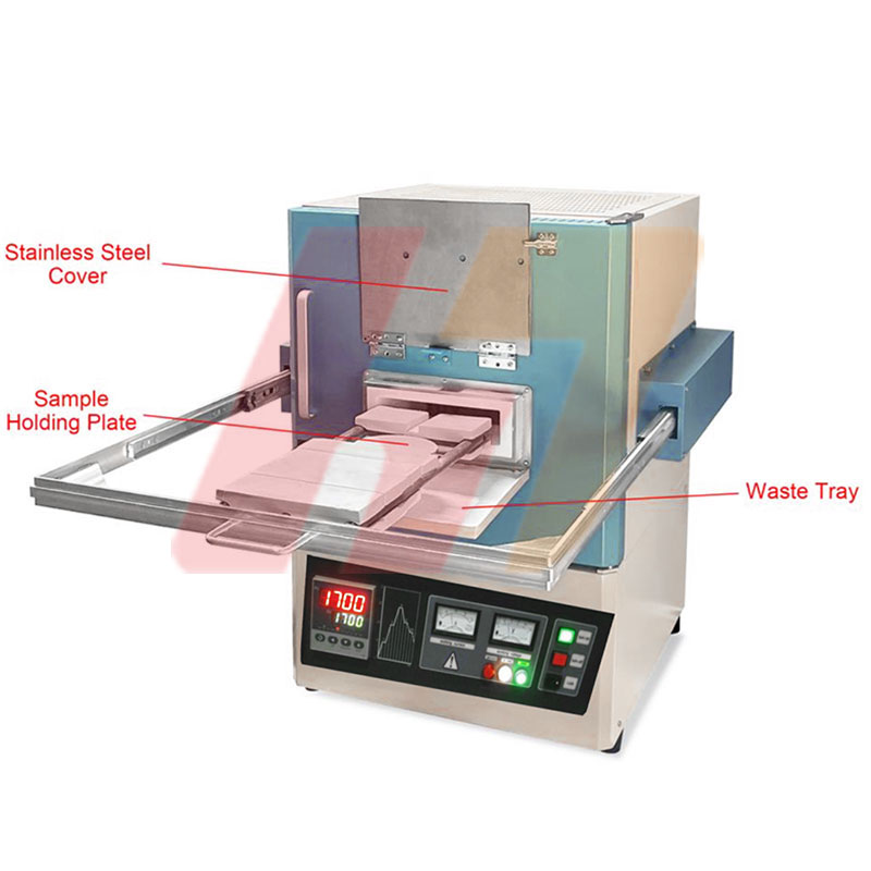 1700C Box Furnace with Sliding Fixture for Fast Heating and Cooling Processing