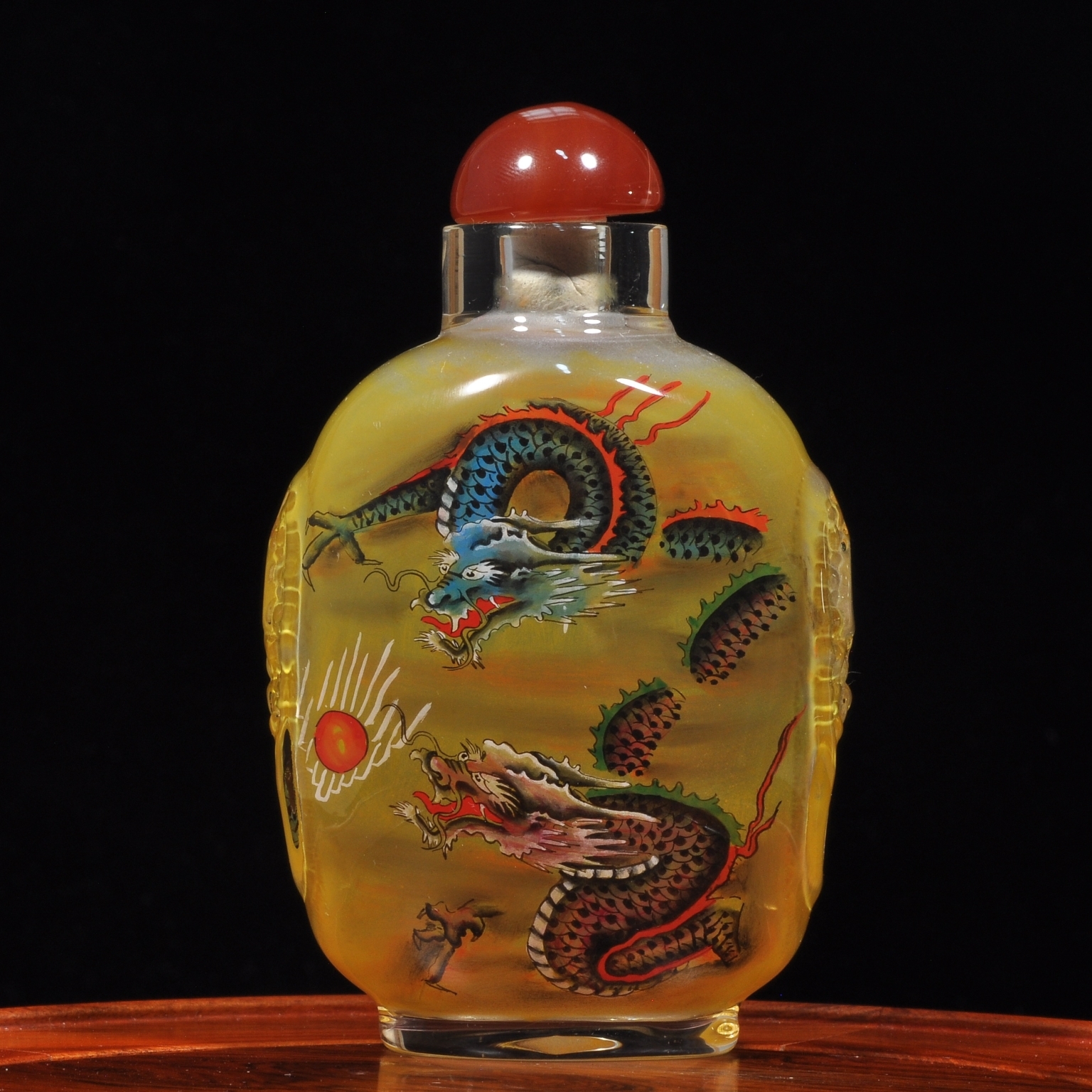 Glass carving bottles