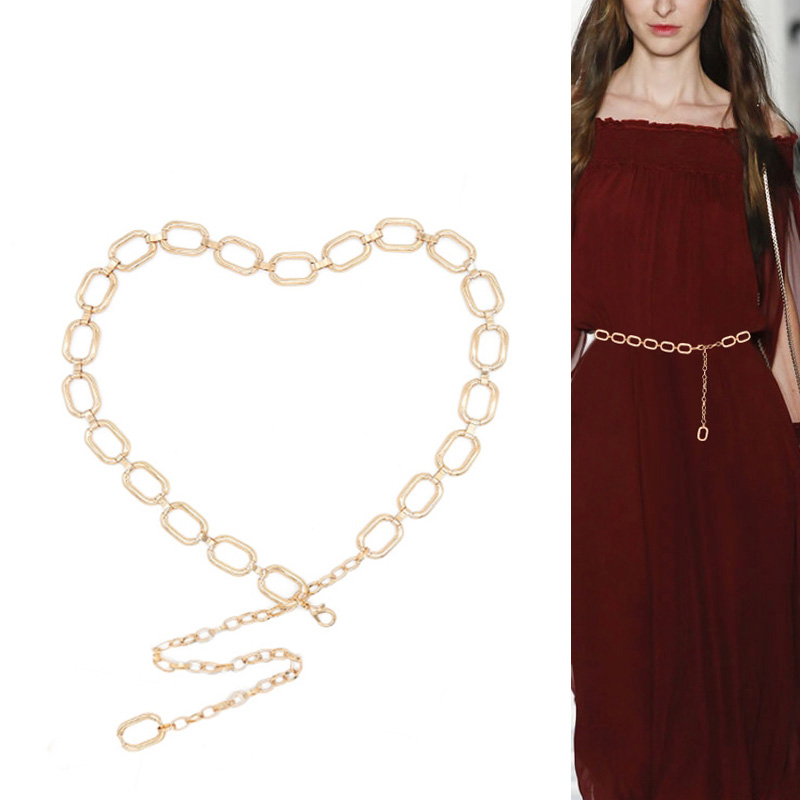 Fashion Metal Chain Golden Belt AR0227