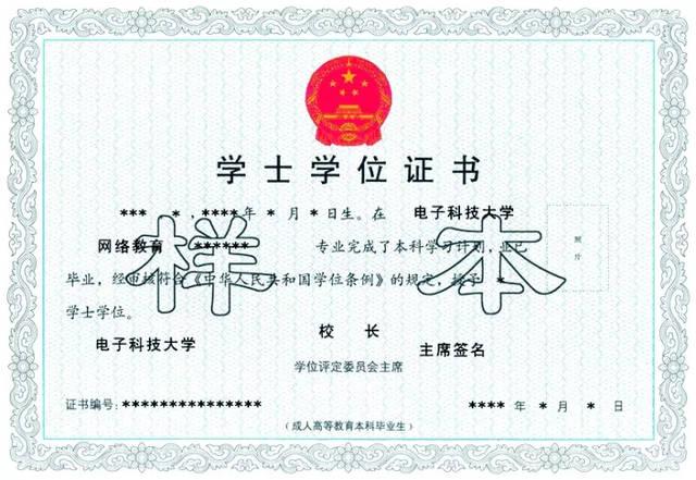 学士学位样本