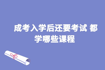 成考入学后还要考试 都学哪些课程