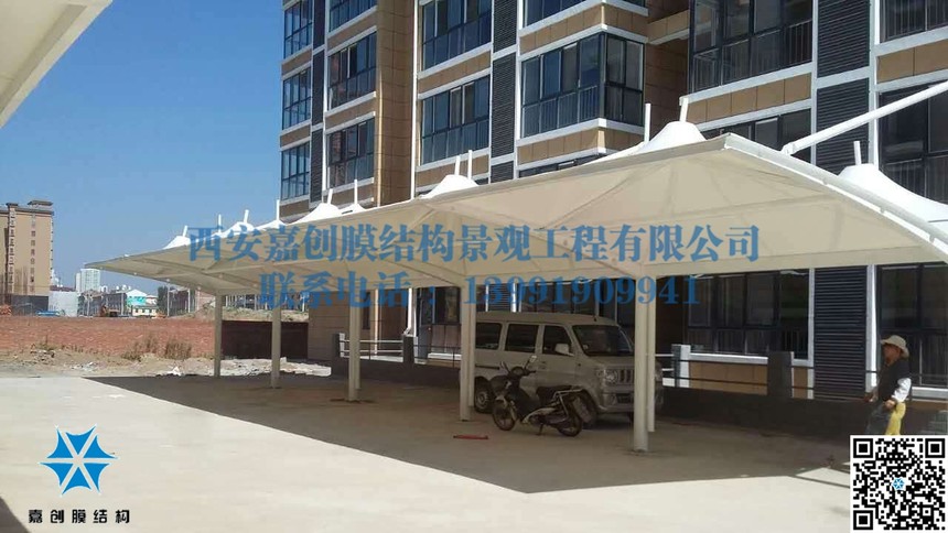 蔡家坡凤鸣小区膜结构车棚
