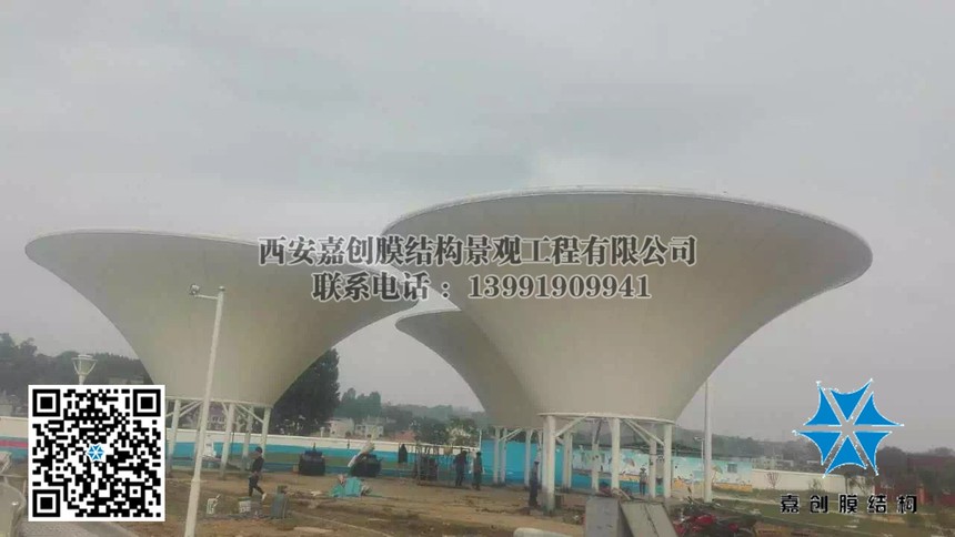 安康市恒口镇水上乐园膜结构景观
