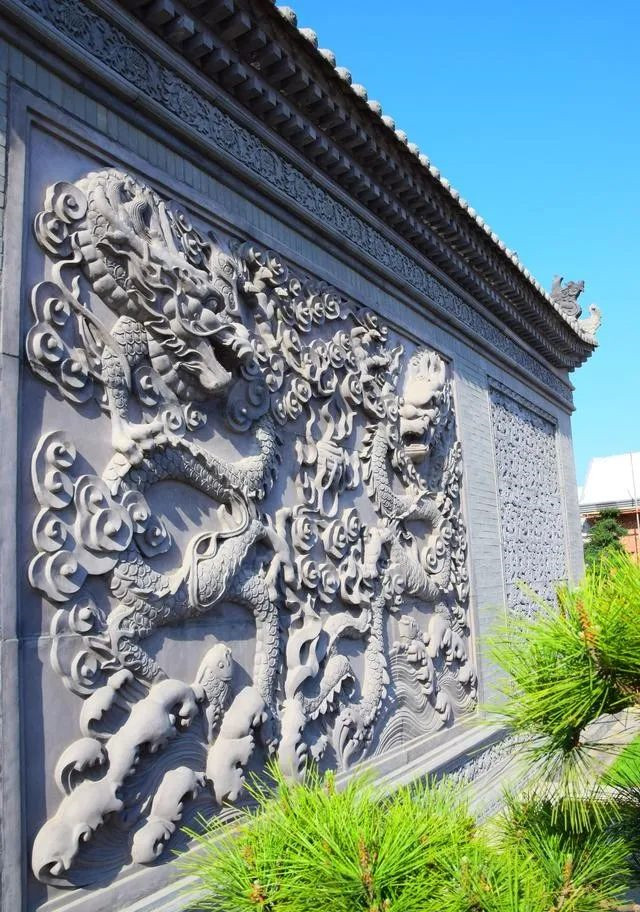 中式庭院影壁照壁墻，仿古磚雕影壁墻，瞬間提升整個...