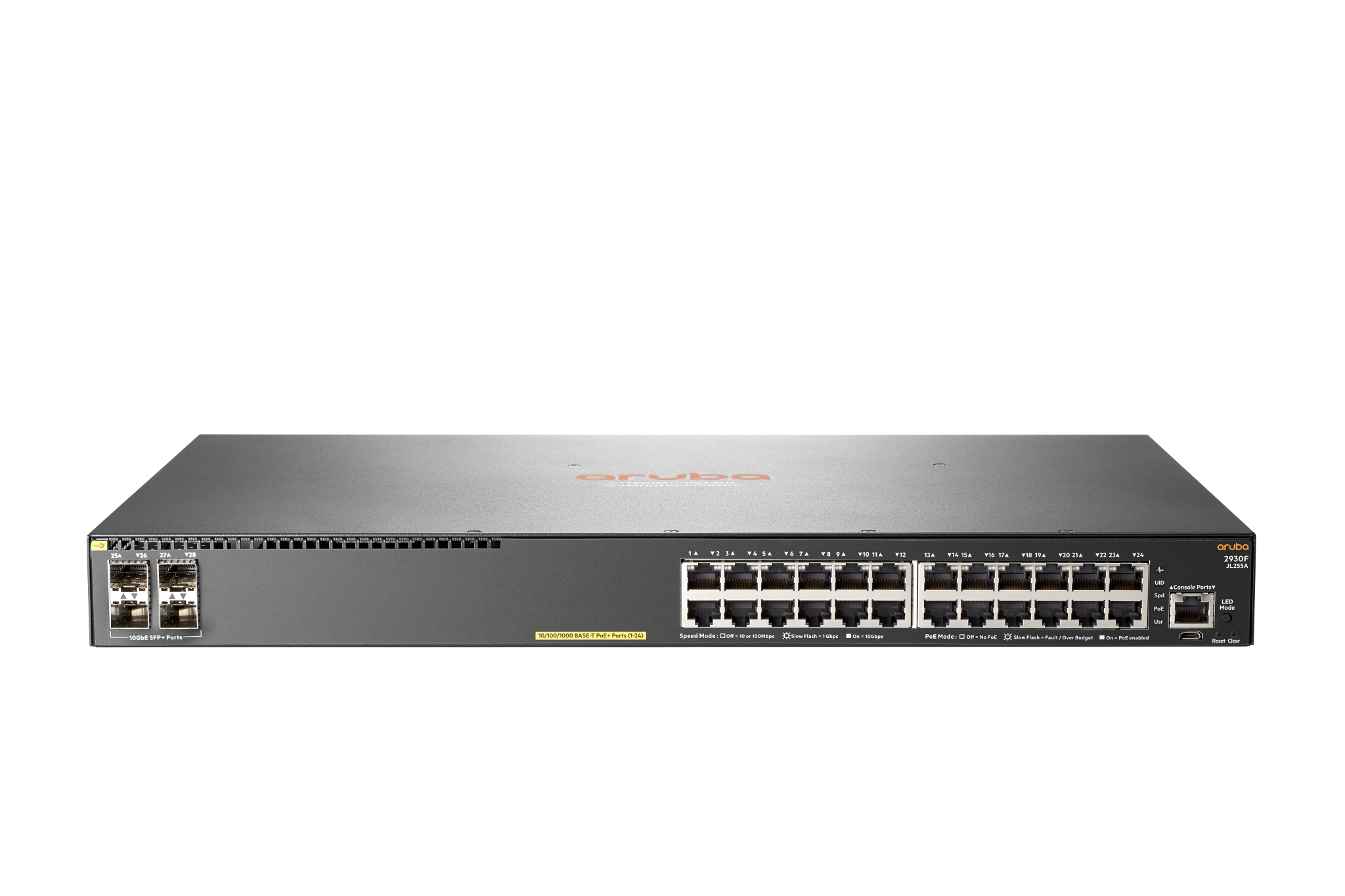 Aruba 2930F 24G PoE+ 4SFP+ Swch（JL255A）