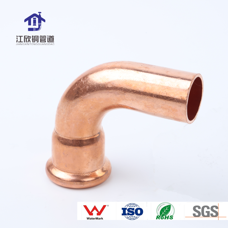 紫铜卡压加长单扩口弯头 JXCU 6602