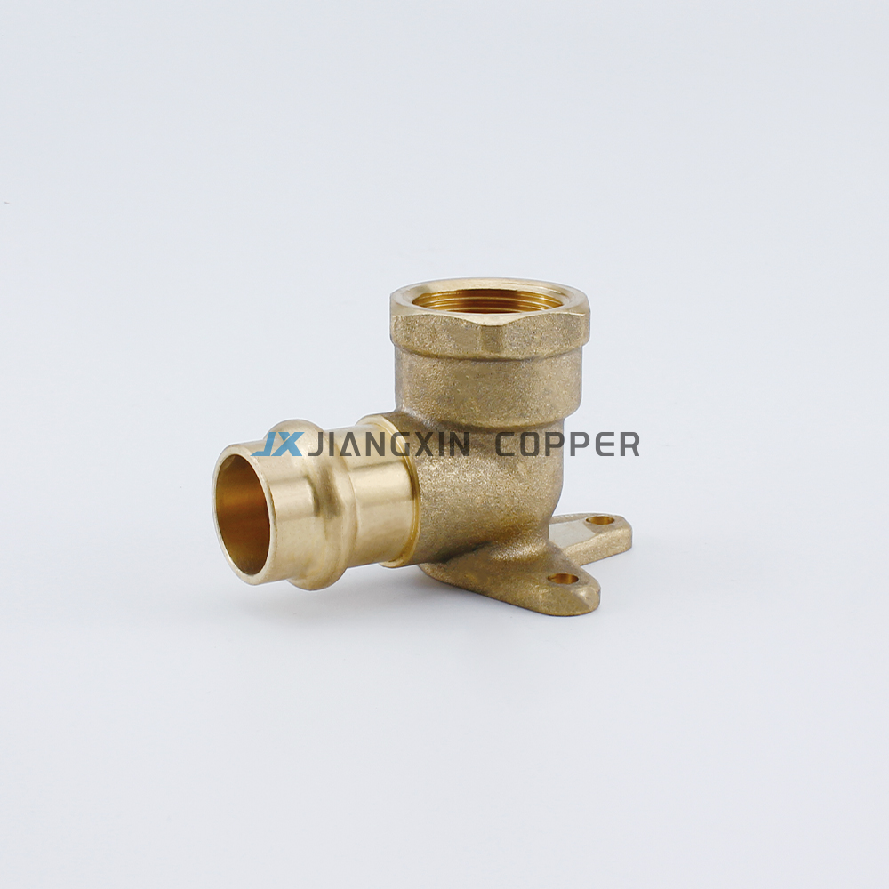 卡压内丝带座弯头/Brass Press Wall Plate Elbow