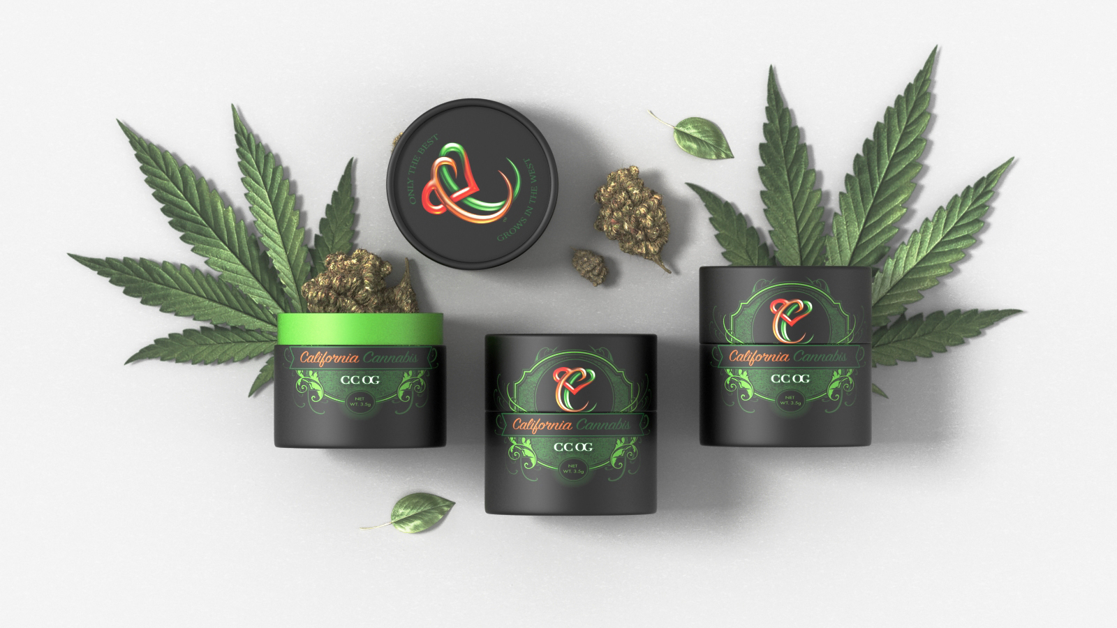 Recyclable Green Cardboard Cylinder Paper Box For Organica Topical CBD Products