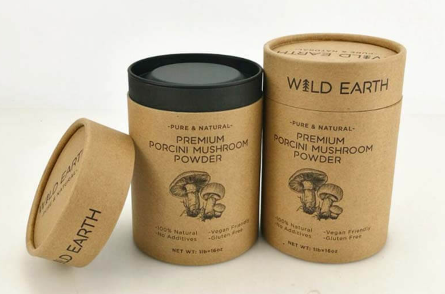 recyclable cardboard food container tea packaging box coffee paper tube coco sugar paper jar