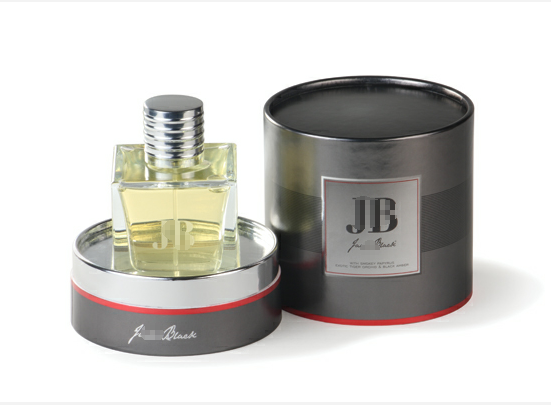 Silver stamp black tube cylinder round paper boxes perfume packaging box paper tube round box