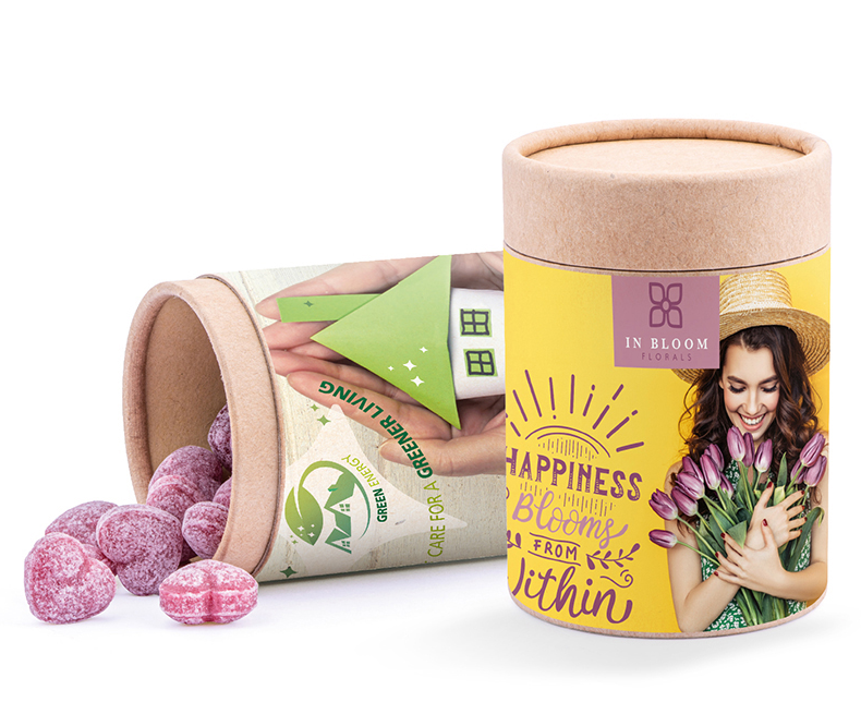 Biodegradable recycling luxury small coffee tea candy cookie paper tube food packaging