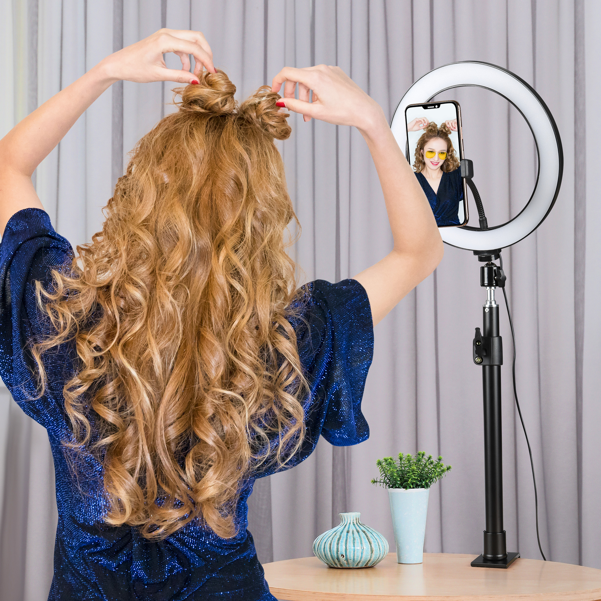 Desk Mount Stand DSLR Camera Desk Mount C Clamp Light Stand, 13.7