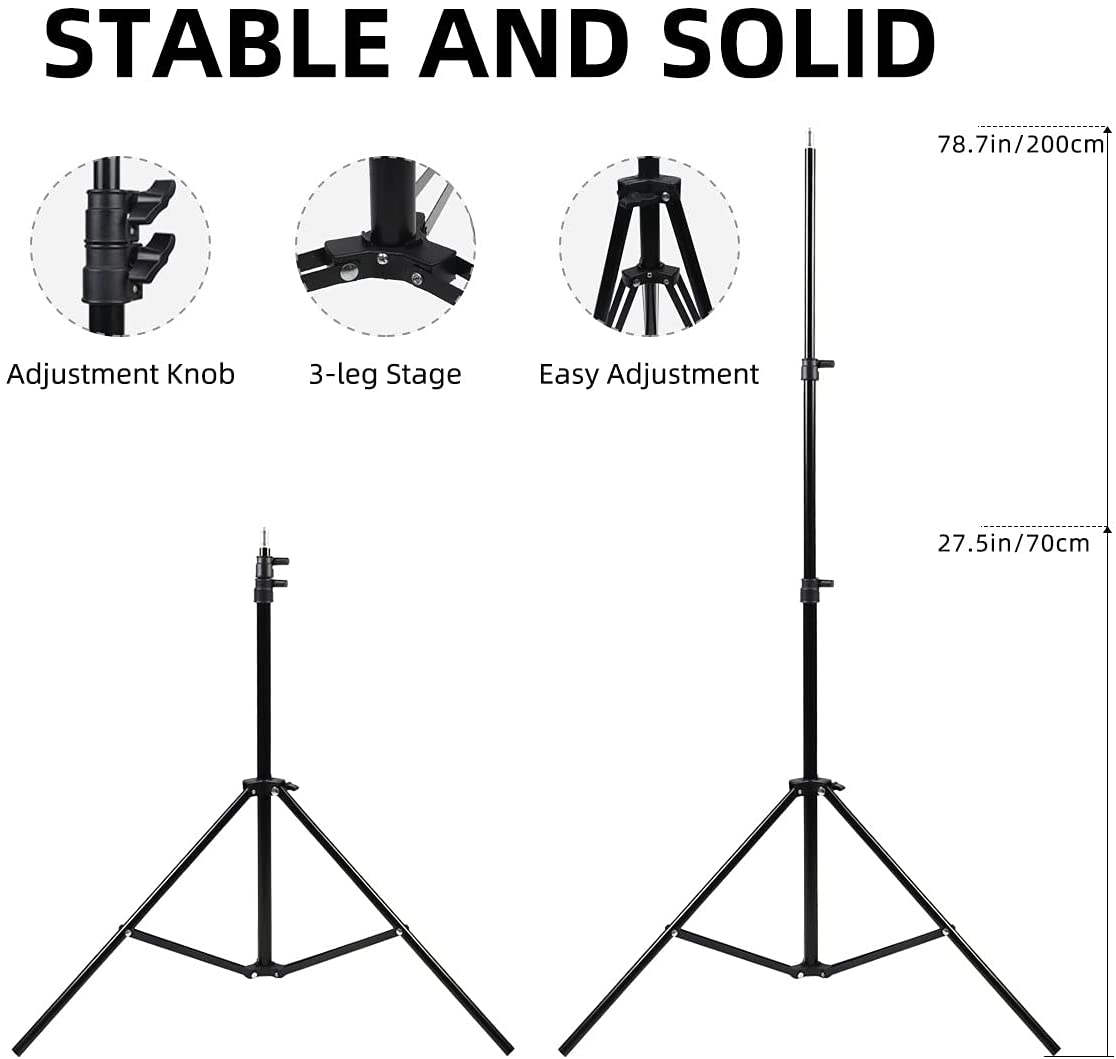 Sharp Softbox Lighting Kit Photography Studio Continuous Lighting Equipment 20x 27 inch & E27 150W Bulbs 5500K Photo Equipment for Model Portraits Advertising Video Shooting Photography