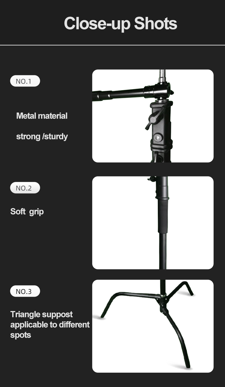 SHARP heavy duty C stand crossbar Photo Video Studio Backdrop Stand 111x10ft Adjustable Photography Muslin Background Support System Kit