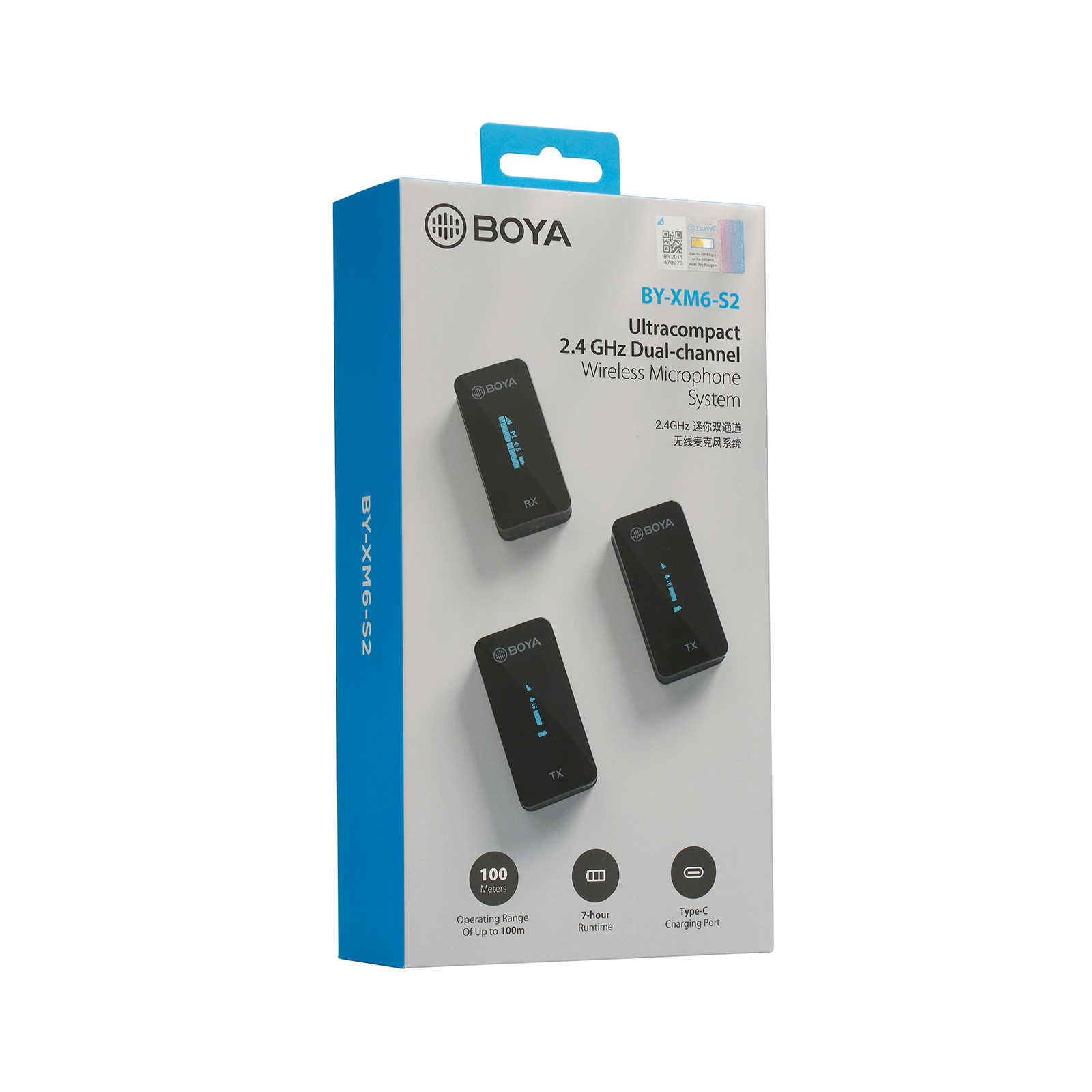 BOYA  BY-XM6 Wireless Lavalier Microphone Professional Condenser Lapel Mic System BY-XM6 for iphone PC Camera Recording Live Broadcast