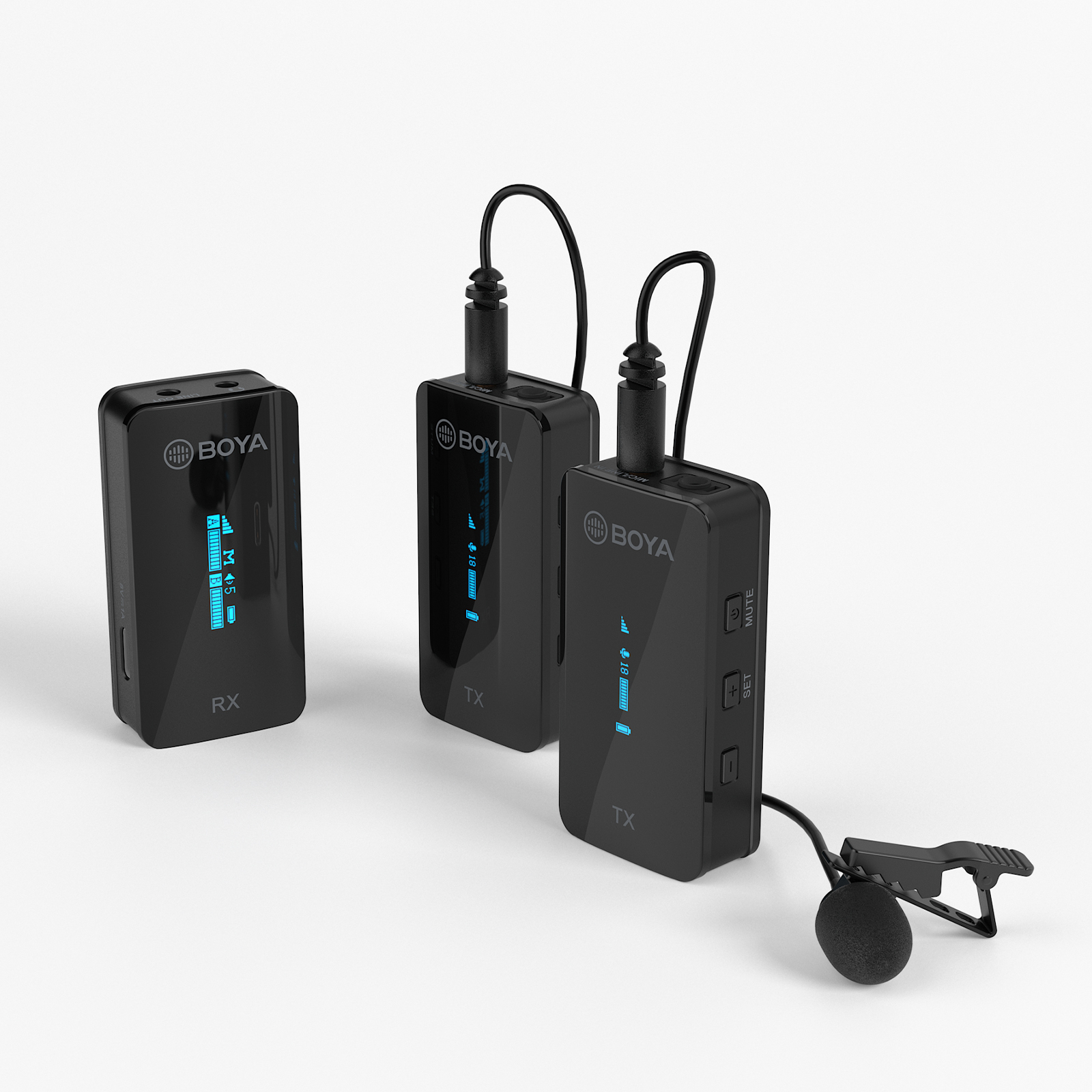 BOYA  BY-XM6 Wireless Lavalier Microphone Professional Condenser Lapel Mic System BY-XM6 for iphone PC Camera Recording Live Broadcast