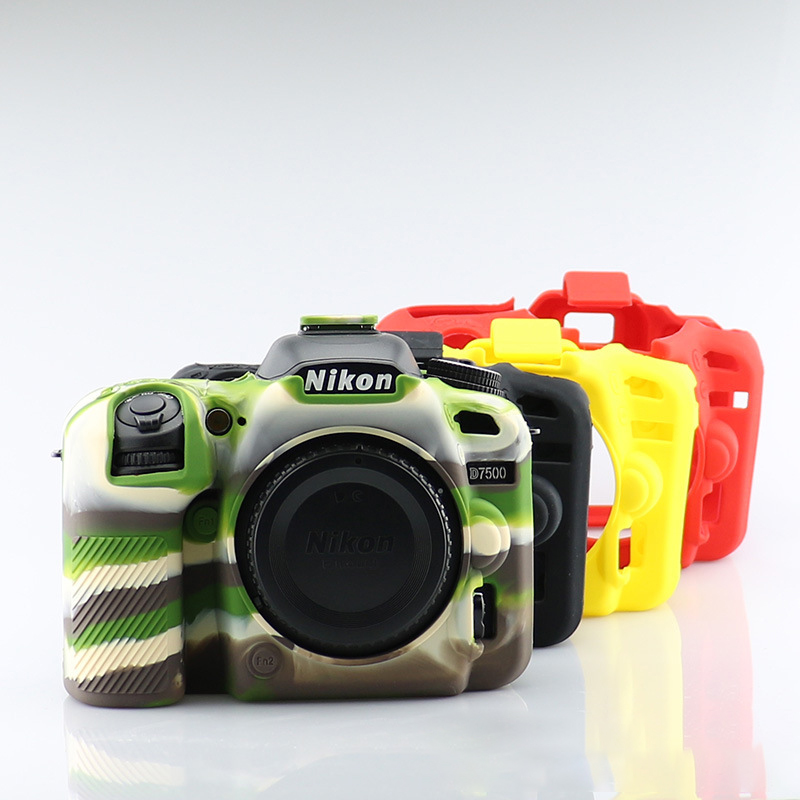 D7500 Silicone Case, SHARP Camera Housing Shell Case Protective Cover, Compatible with Nikon D7500 Cameras, Black