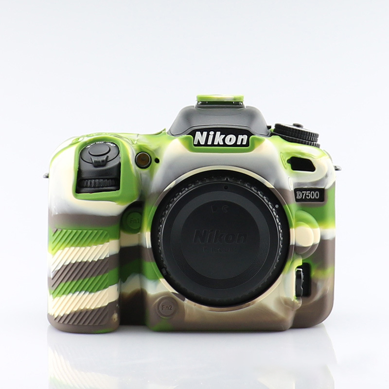 D7500 Silicone Case, SHARP Camera Housing Shell Case Protective Cover, Compatible with Nikon D7500 Cameras, Black
