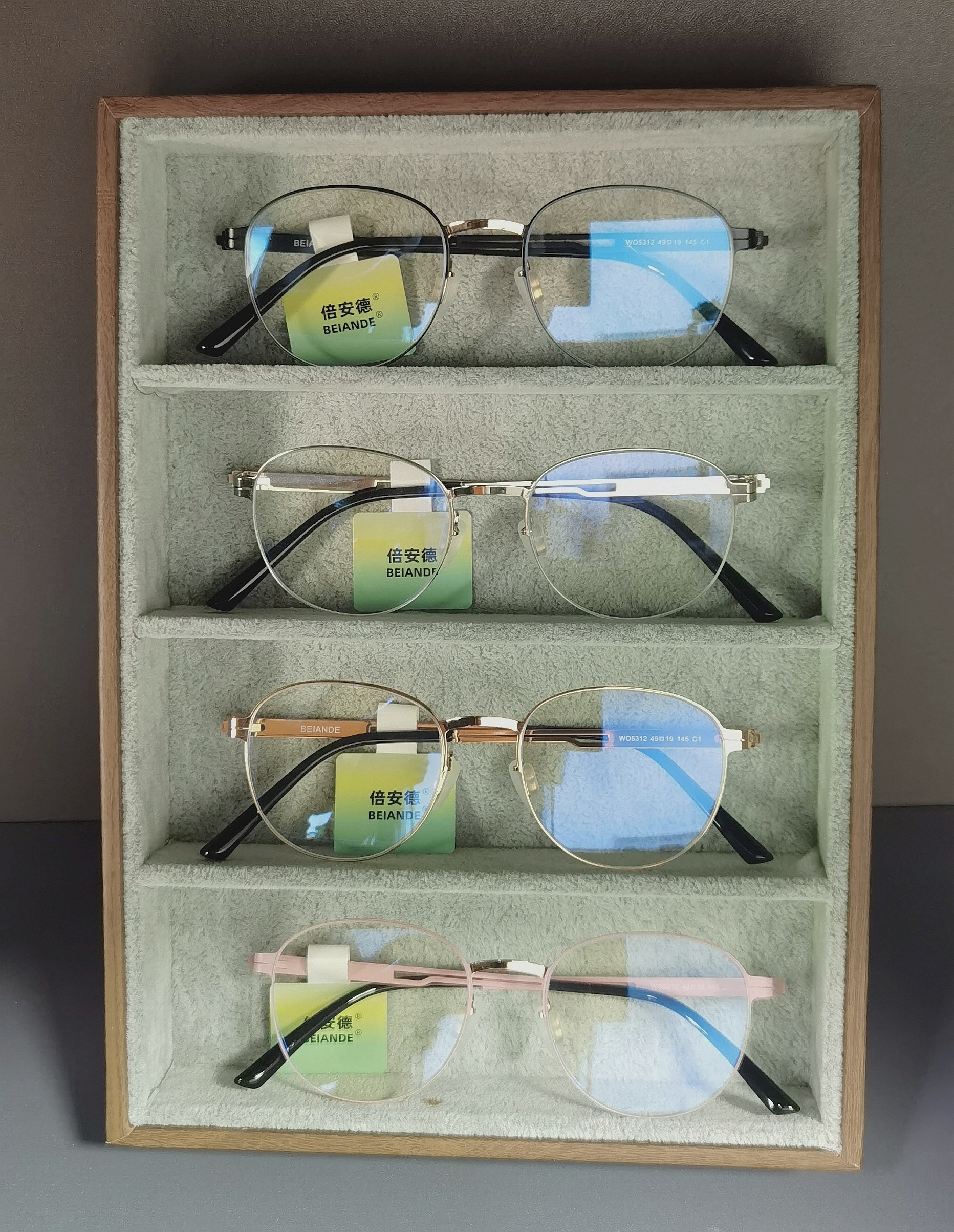 BEIANDE Stainless Steel round shape eyeglass frame for women eco friendly metal optical frame eyeware