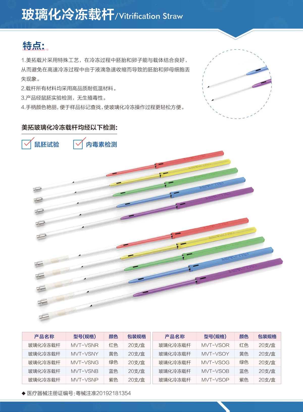 玻璃化冷冻载杆