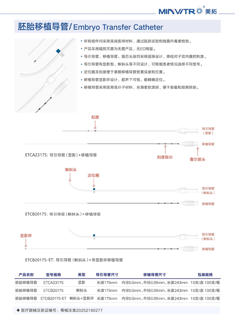 胚胎移植导管