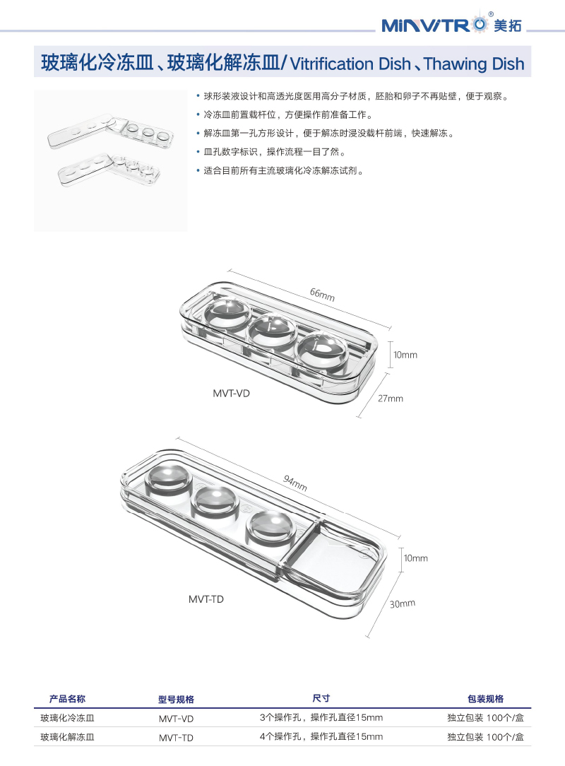 玻璃化解冻皿