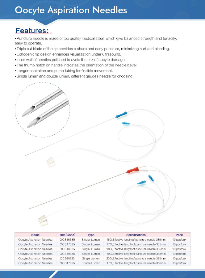 Oocyte Aspiration needles