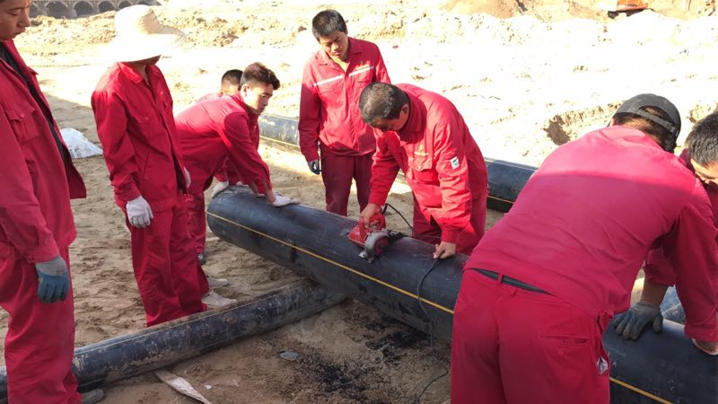 西安HDPE给水管生产批发厂家施工现场