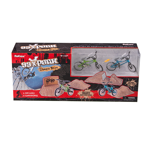 Finger bikes with obstacles