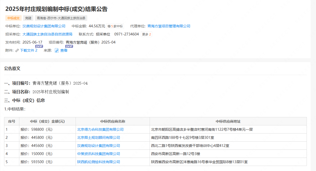 2025年村庄规划编制  青海