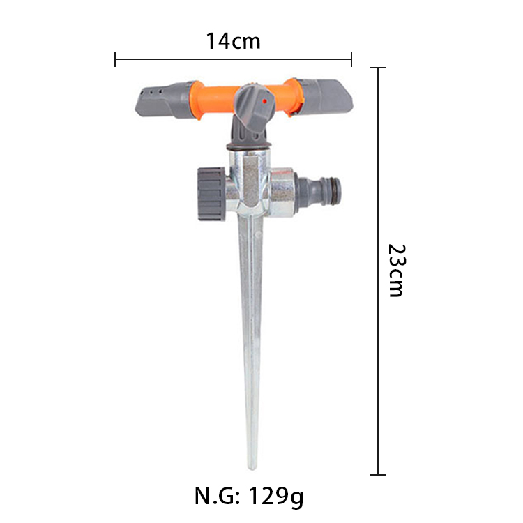 园林草地喷洒器 鹰牌三臂喷灌合金地插EG-6106