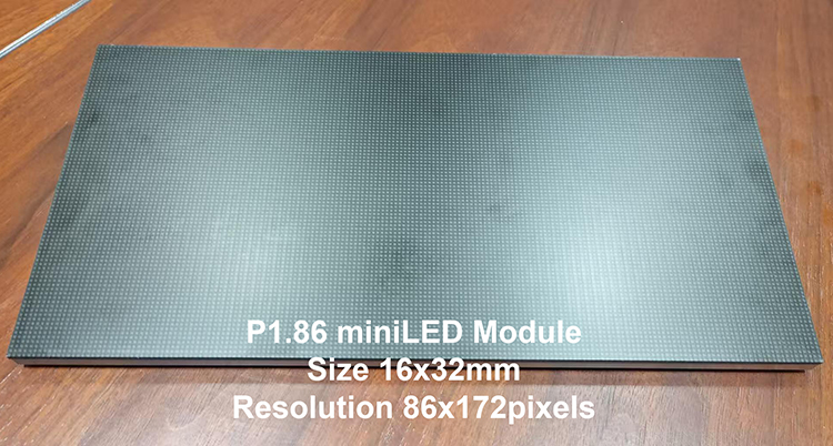 Passive 3D Videowall miniLED P1.86 (available for customer demand of miniLED pp1.56, pp1.25, pp2.0mm as well)