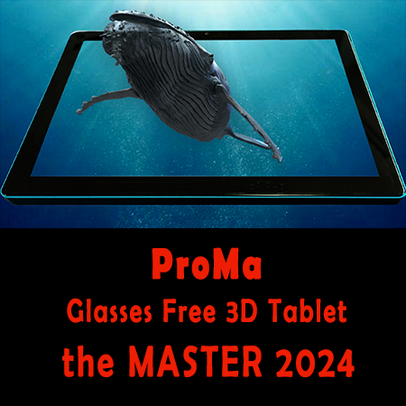 ProMa King Tablet Glasses Free 3D upgraded New Version the MASTER with eye tracking