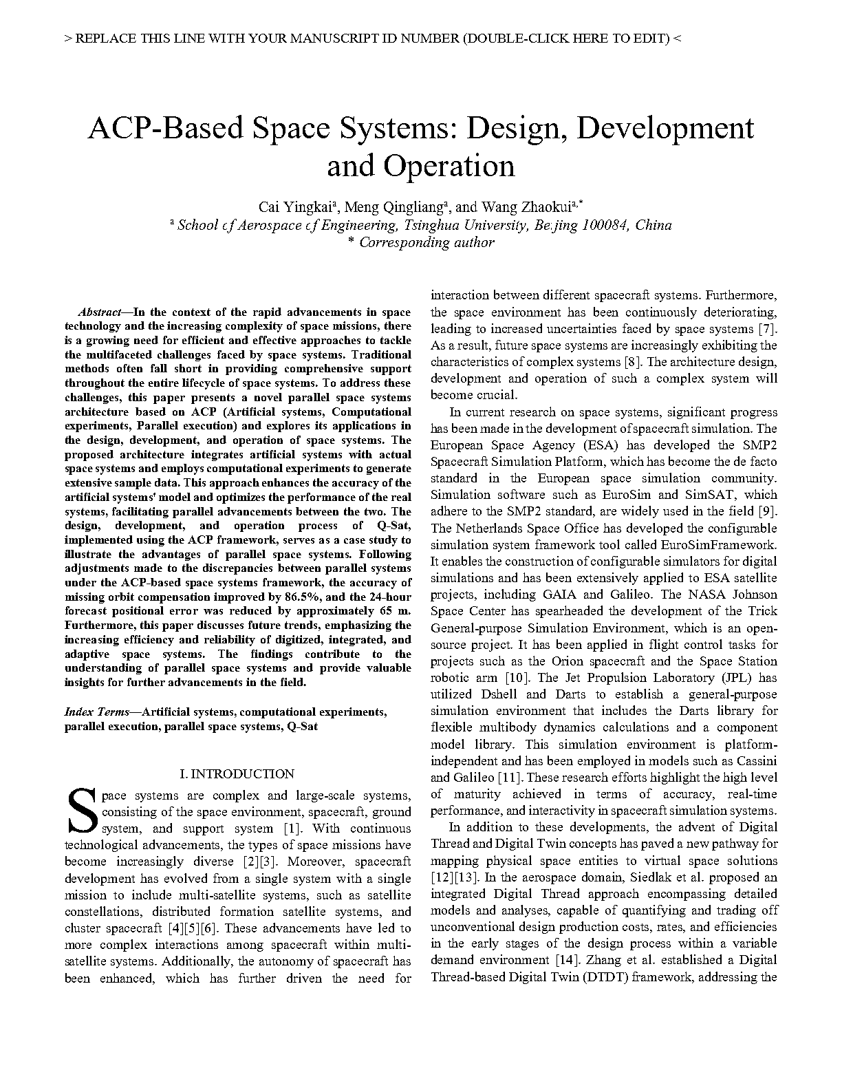 【New Publications!】ACP-Based Space Systems: Design, Development and Operation