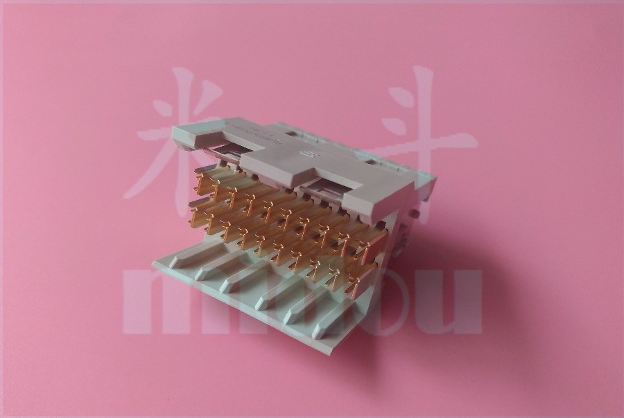 TE 6469354-1 背板 高速 连接器 弯脚公头 40PIN 信号端 线对板 压接2.0mm