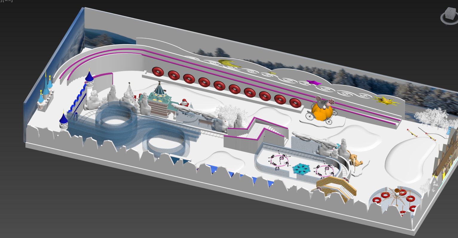 3D冰雪城设计