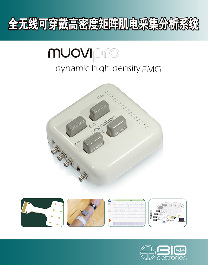 全无线可穿戴高密度矩阵肌电采集分析系统 muovipro