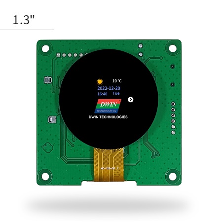 迪文1.3英寸圆形智能串口屏IPS液晶屏DMG24240C013_03W