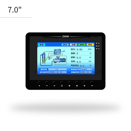 太阳集团7英寸TFT彩屏控制方案485通信AP80480G070WTR01空压机控制器