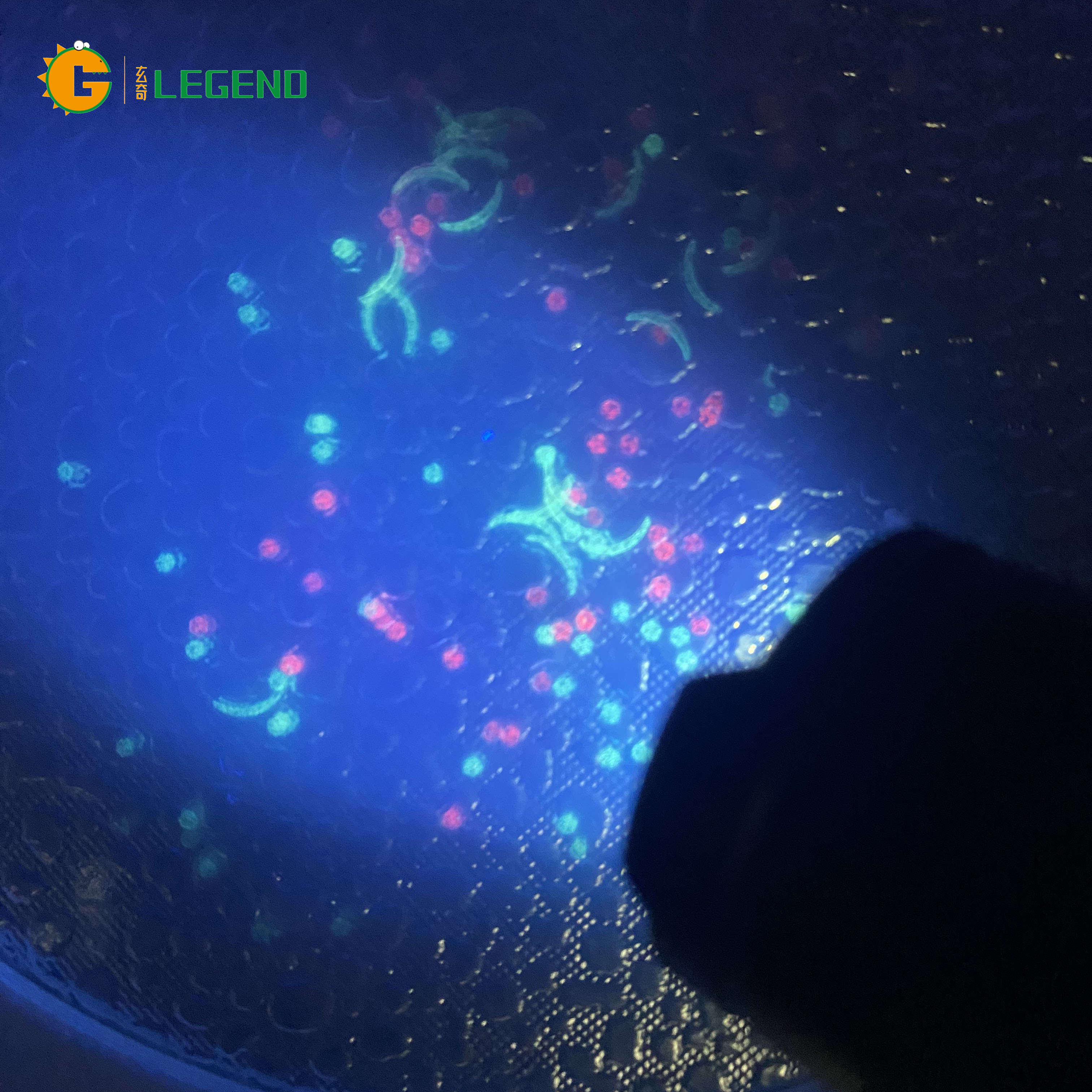 Security UV Invisible Fiber 001A Particles Colorless to Color Granules Short Long Wavelength