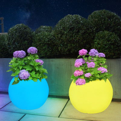 草坪燈 庭院燈 LED花園燈 防水遙控花盆燈 戶外裝飾公園景觀燈