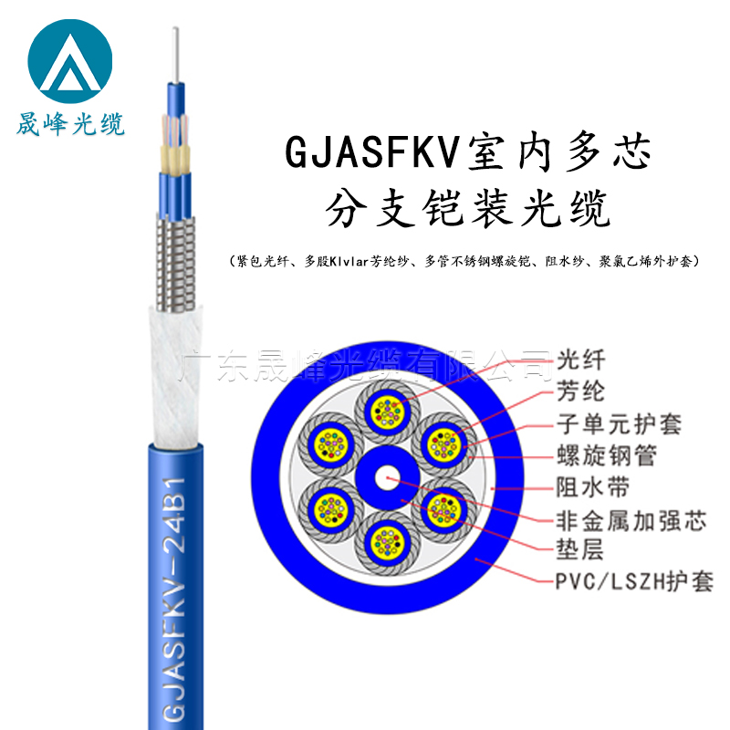 GJASFKV室內(nèi)多芯分支鎧裝光纜